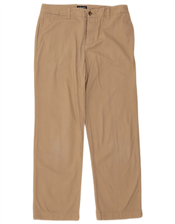 Pantaloni chino dritti Chaps Boys Husky 11-12 anni W29 L26 in cotone beige