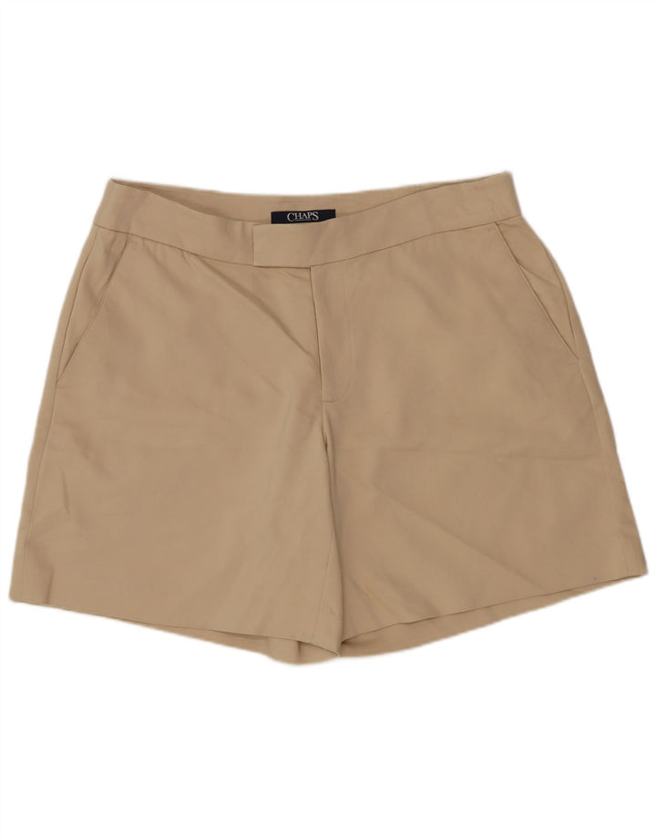Pantaloncini chino da donna Chaps US 8 medi W32 in cotone beige