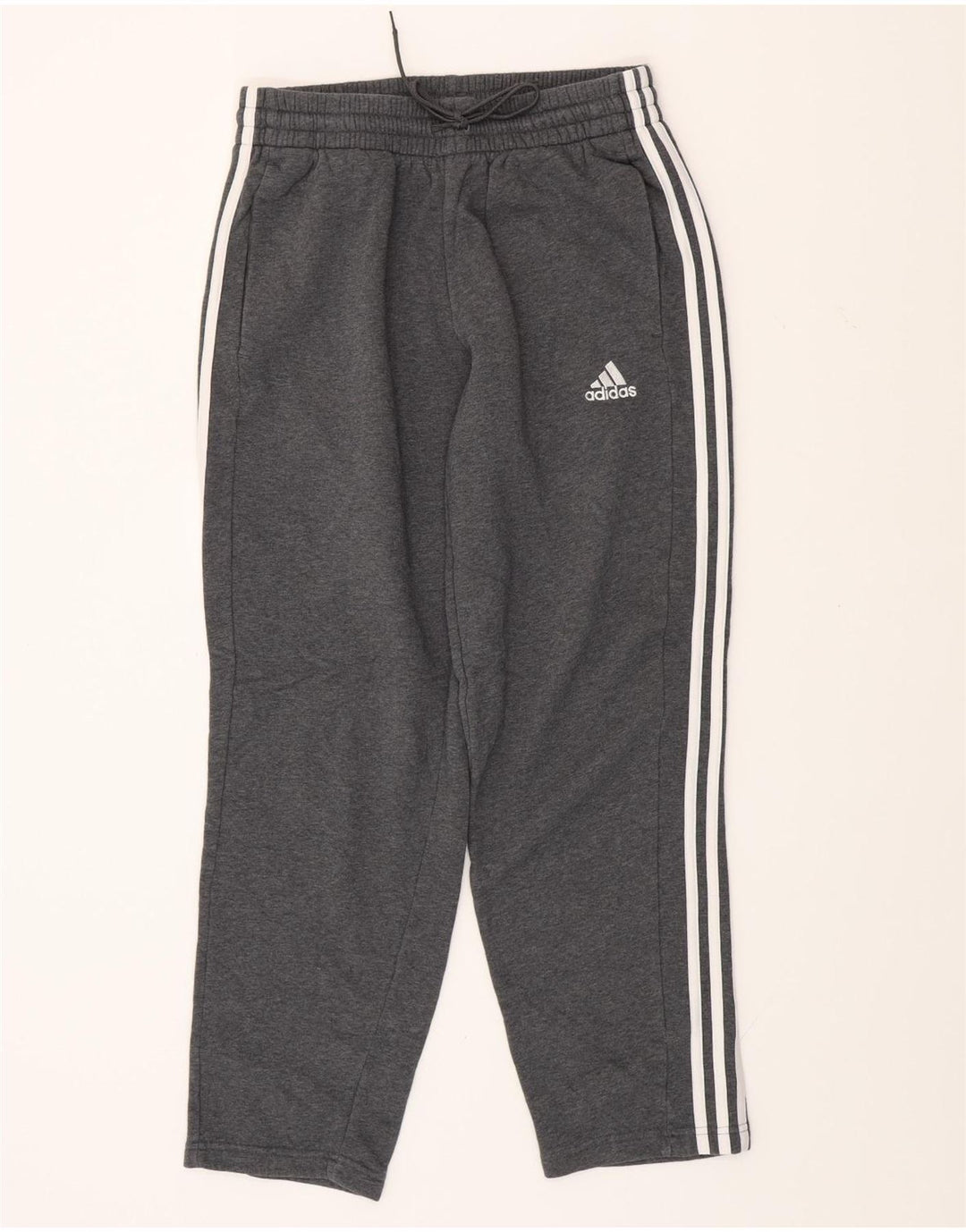 Pantaloni da tuta da uomo ADIDAS in cotone grigio medio