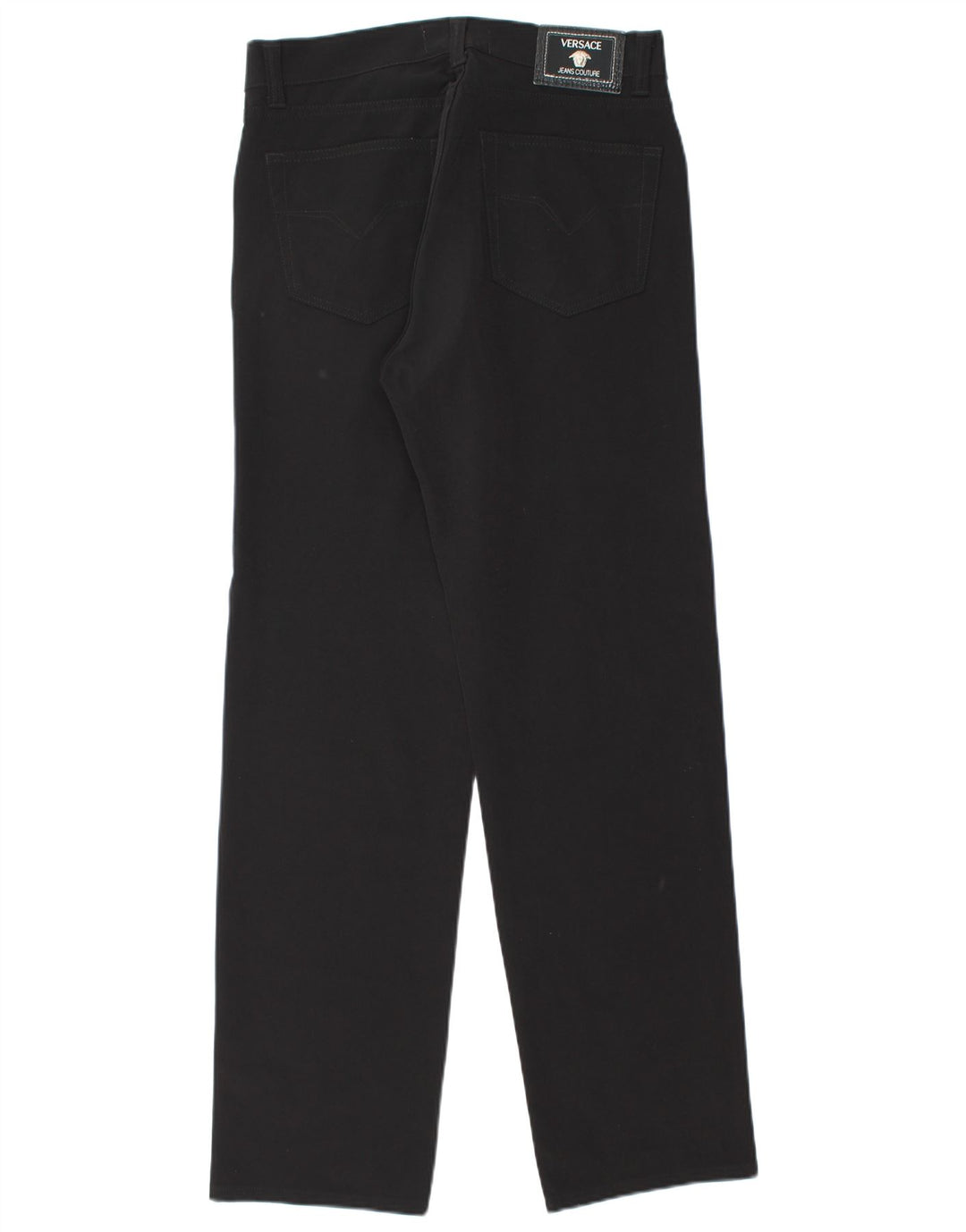 Pantaloni casual dritti da uomo Versace W33 L31 neri in poliammide