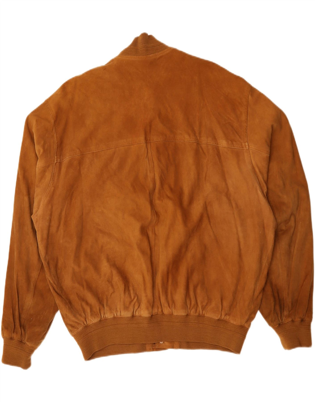 Giubbotto bomber vintage in pelle scamosciata da uomo IT 58 4XL in pelle marrone