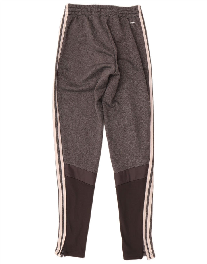 Pantaloni da tuta Adidas Aeroready da uomo XS in poliestere color block grigio