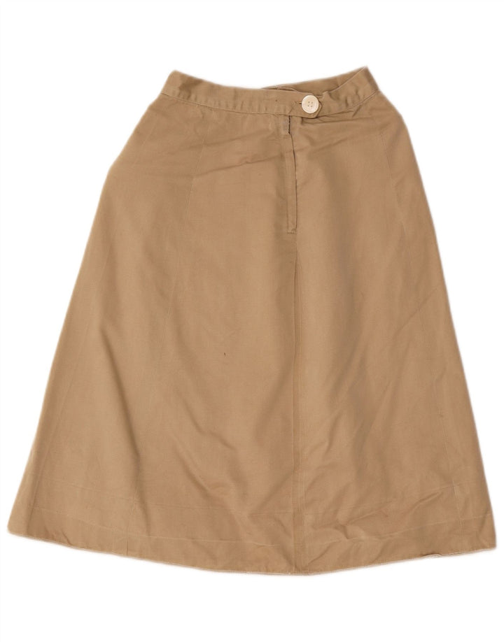 Gonna a trapezio da donna vintage W22 2XS color kaki