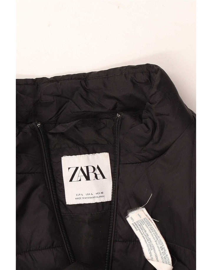 Giacca imbottita da uomo Zara UK 40 grande nylon nero