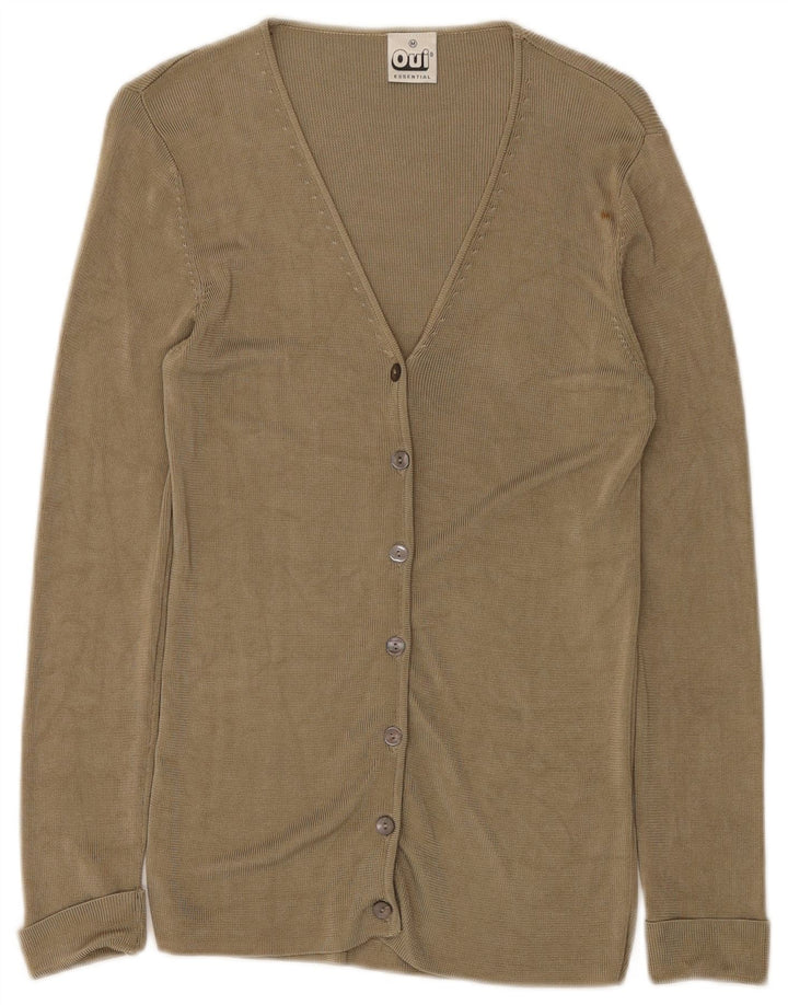 Maglione cardigan da donna Oui UK 12 Viscosa kaki media