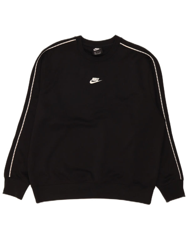 Felpa grafica da uomo Nike Felpa grande in poliestere nero