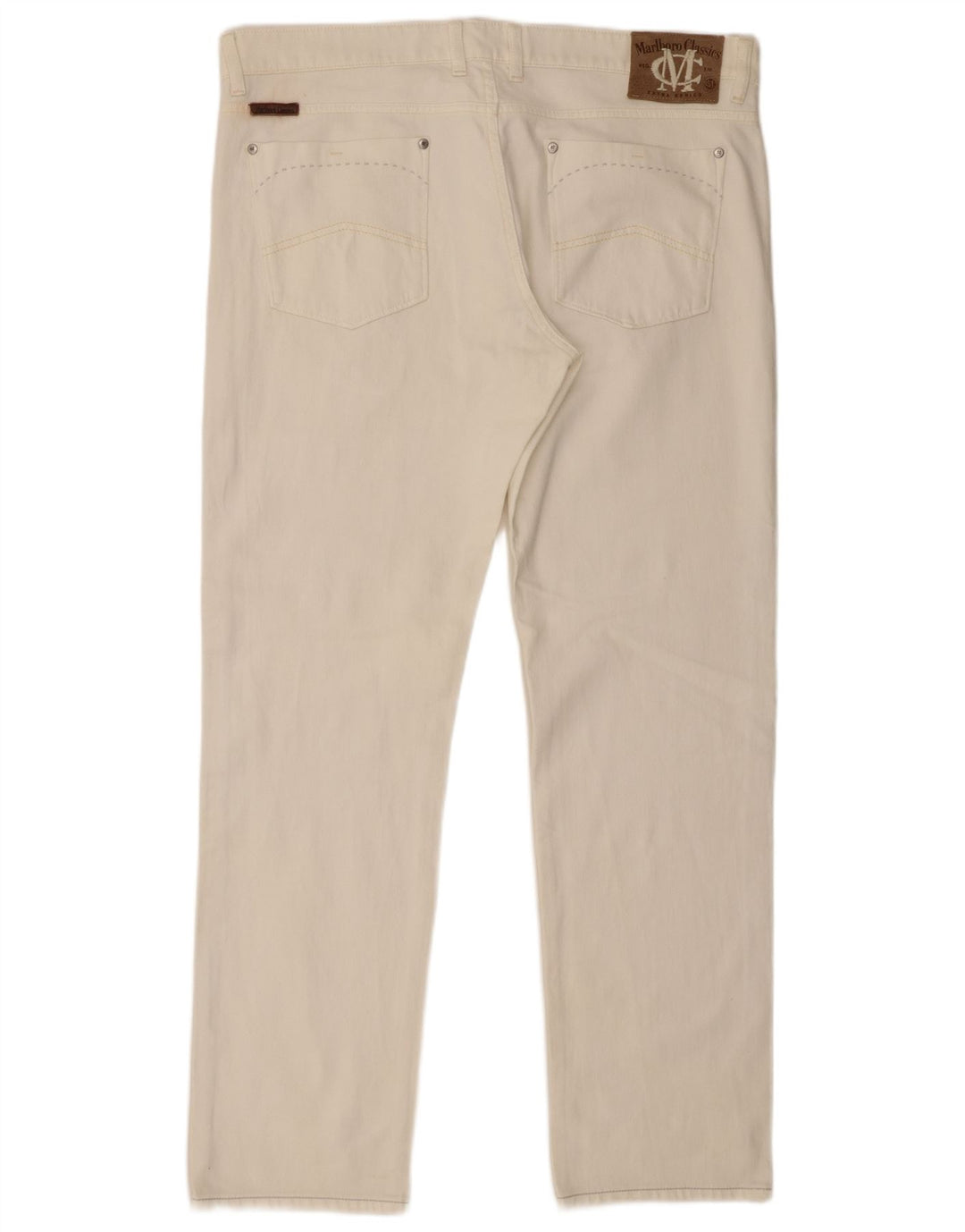 Jeans dritti da uomo Marlboro Classics W38 L34 cotone beige
