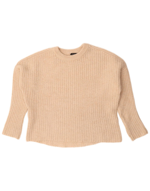 Maglione girocollo oversize da donna Zara UK 14 Beige medio