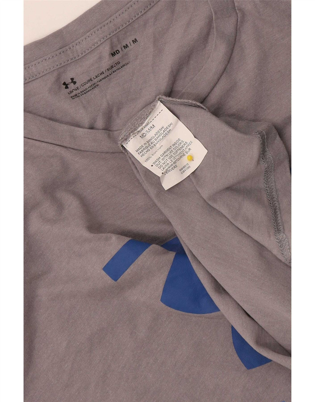 T-shirt grafica da uomo Under Armour Top in cotone grigio medio
