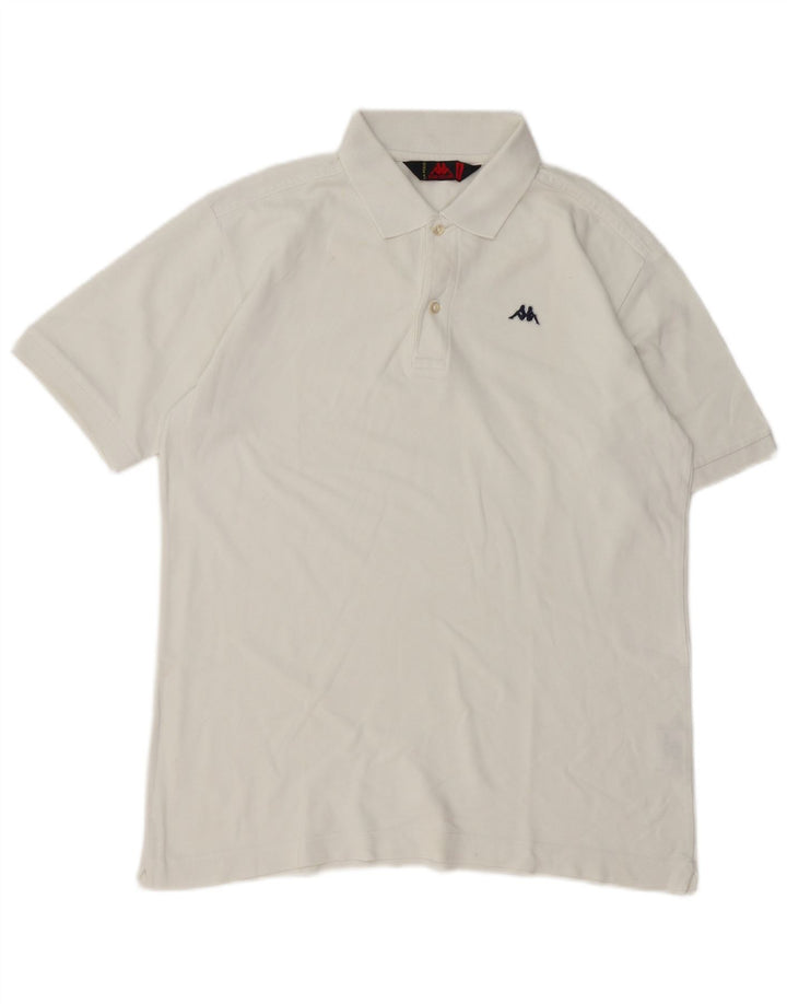 Polo Kappa Uomo Cotone Medio Bianco