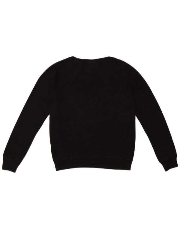 Nike Womens Oversized Crop Graphic Sweatshirt Jumper UK 10 Small Black