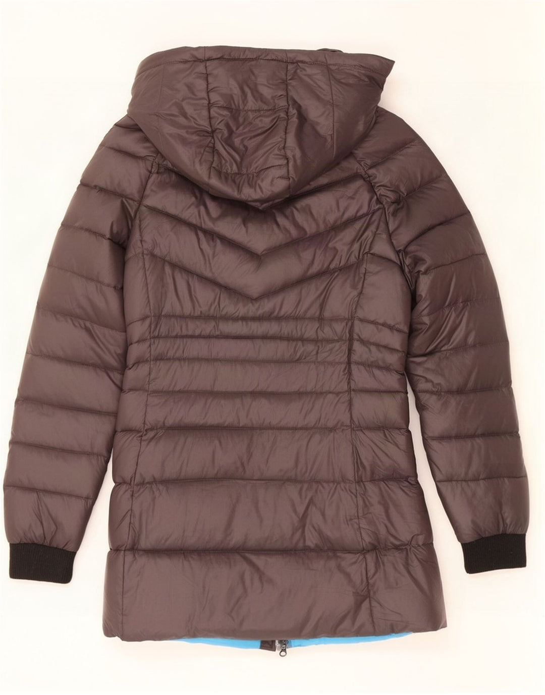 Giacca imbottita con cappuccio da donna Byblos UK 8 piccola in nylon grigio