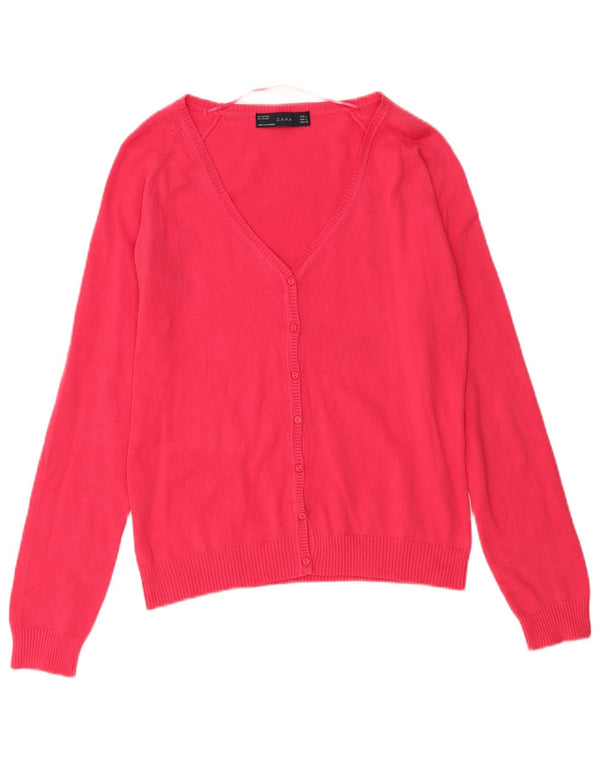 Maglione cardigan da donna Zara UK 14 grande rosa