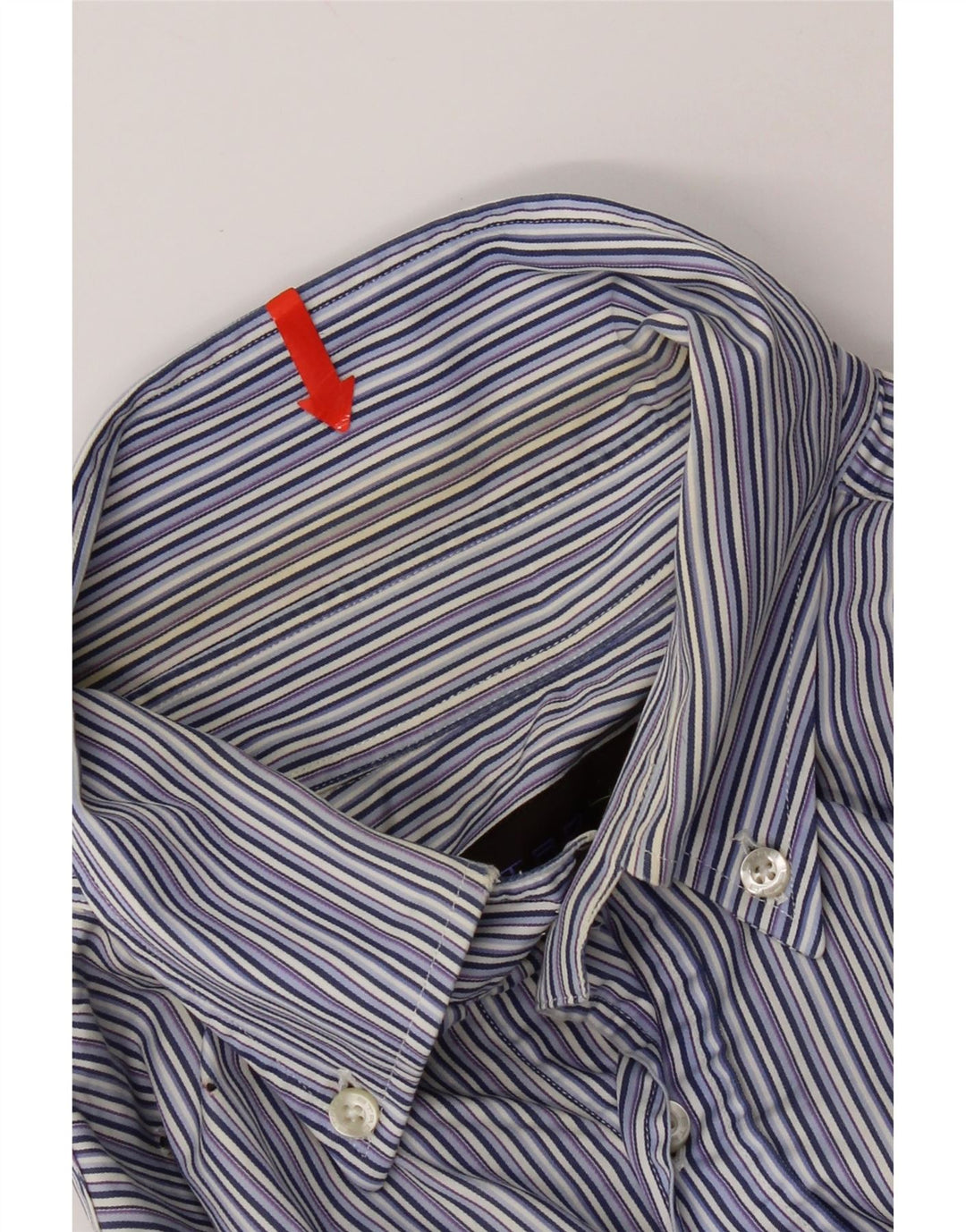Camicia Etro Uomo Taglia 40 Cotone Rigato Medio Blu