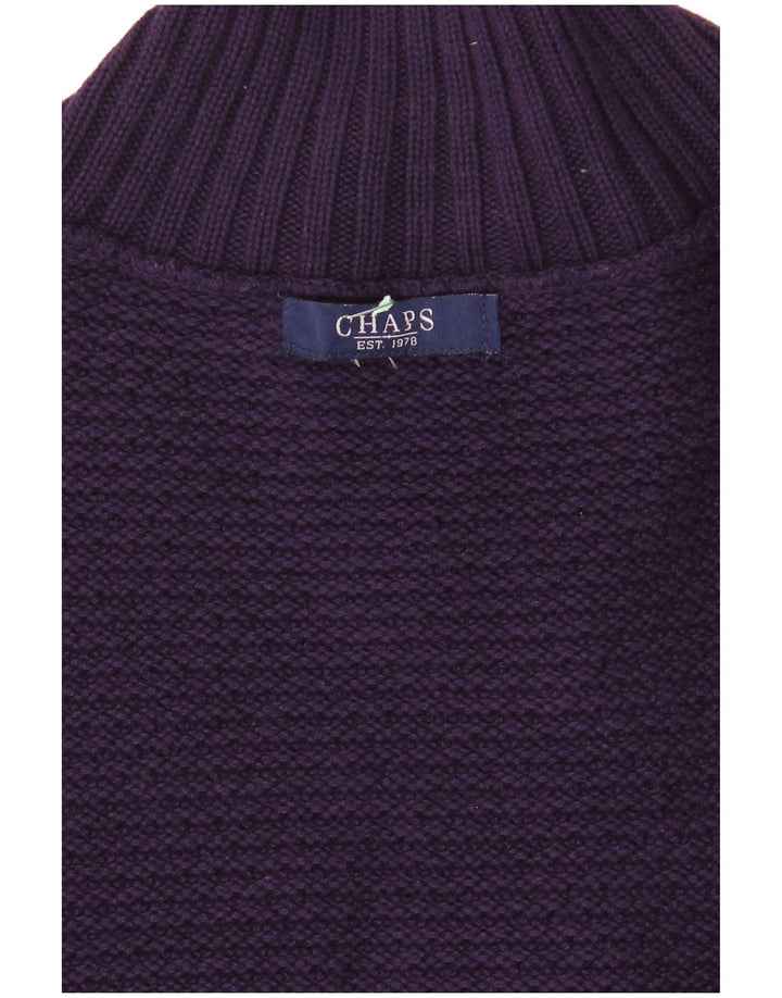 CHAPS Maglione cardigan con maniche a 3/4 da donna UK 12 Viola medio