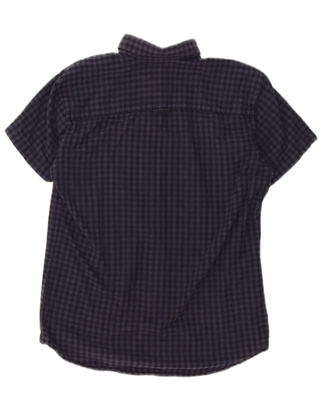 Jack & Jones Camicia da uomo a maniche corte vestibilità regolare piccola a quadretti blu navy