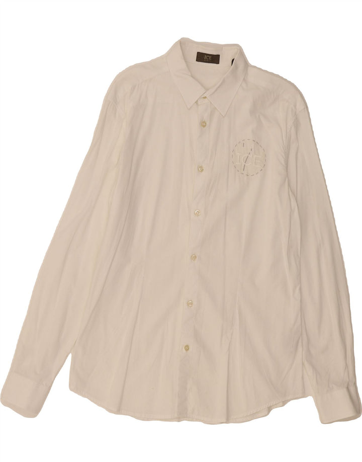 ICEBERG Mens Shirt Medium White Cotton Vintage Iceberg and Second-Hand Iceberg from Messina Hembry 