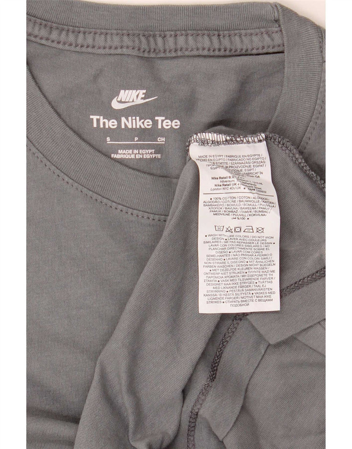 T-shirt Nike da uomo Top Small in cotone grigio