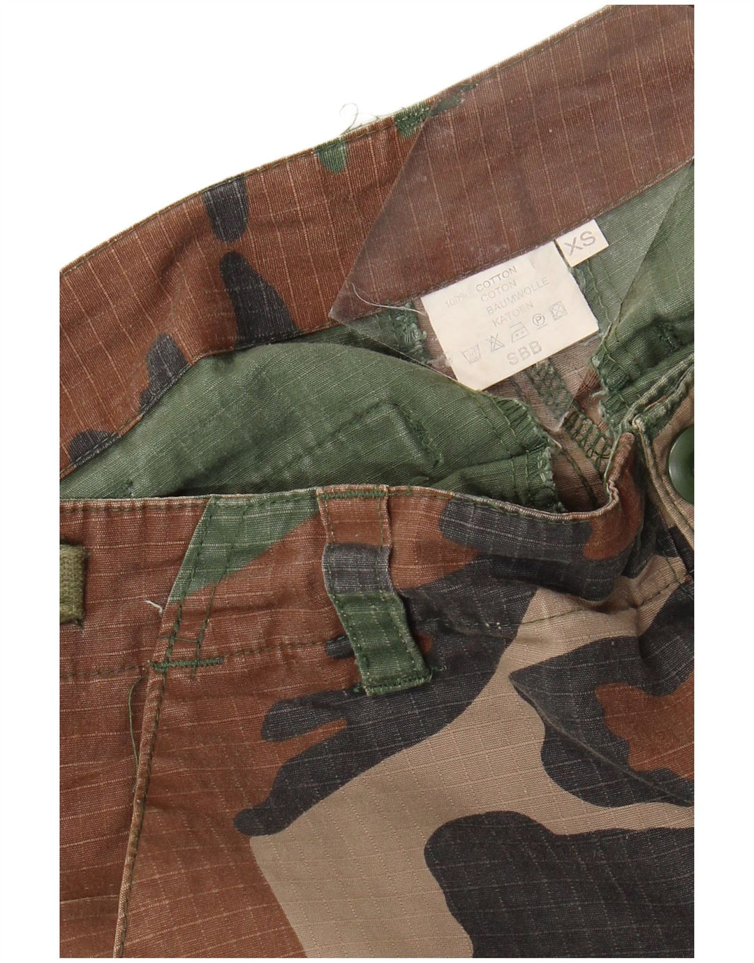 Pantaloncini cargo da uomo VINTAGE XS W30 in cotone mimetico multicolore