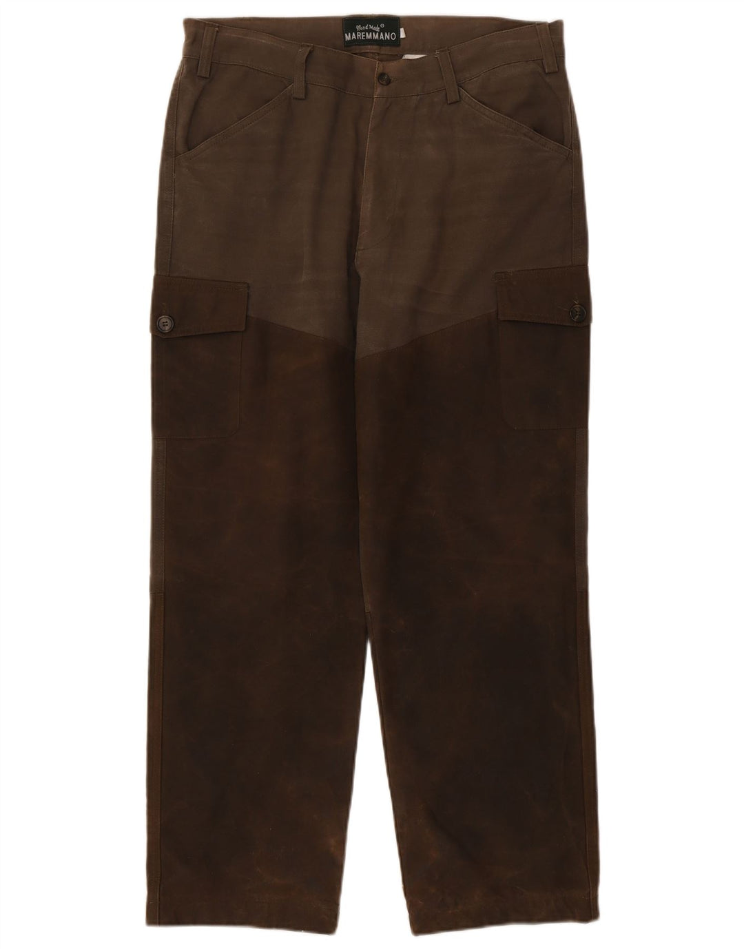 Pantaloni cargo da uomo Maremmano IT 50 Large W34 L28 Marrone Colourblock