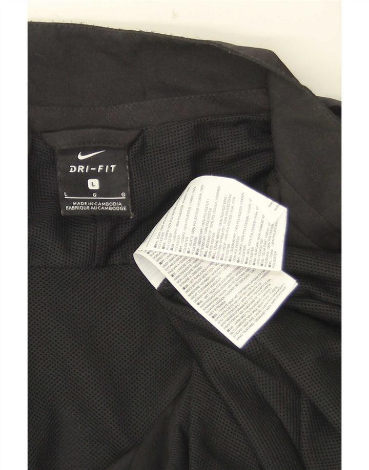 Giacca da ginnastica Nike Dri Fit Graphic da uomo, grande, color block nero