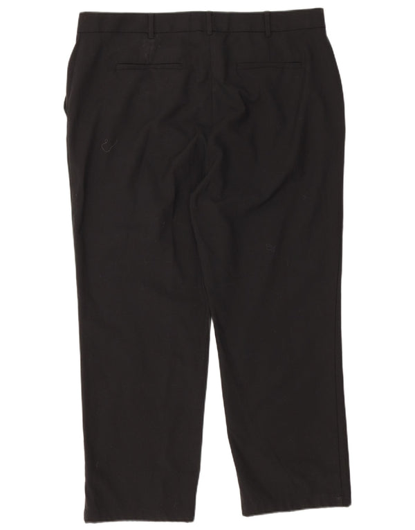 Pantaloni da abito corto Marks & Spencer da donna Autograph UK 18 XL W36 L26 Nero