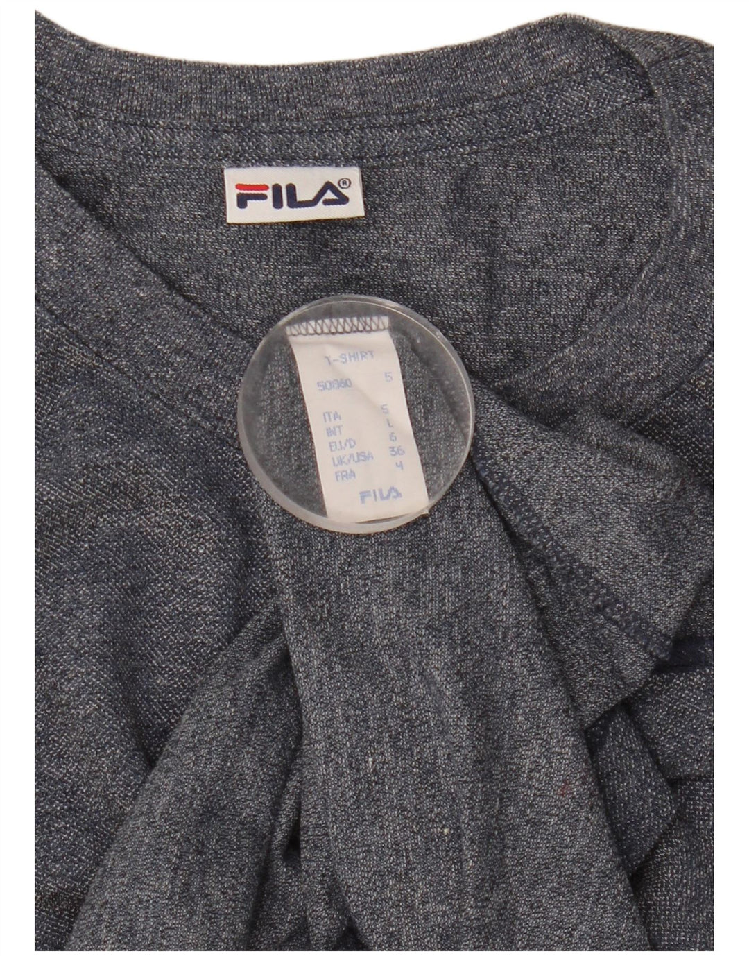 T-shirt Fila da uomo Top Large in cotone blu navy