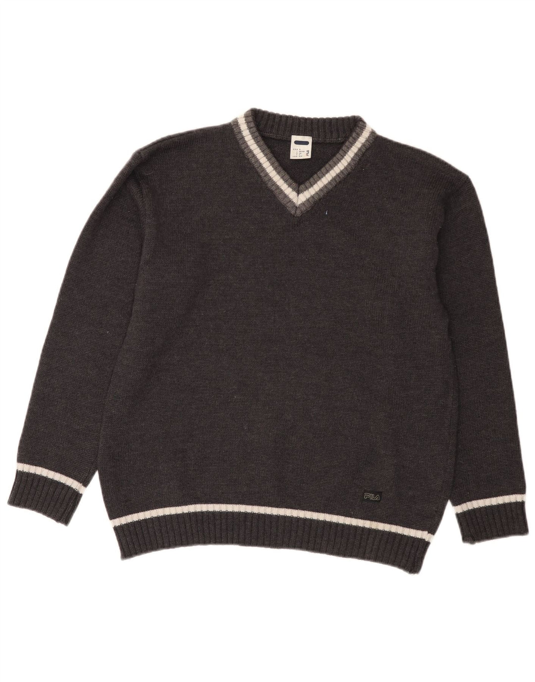 Maglione Fila Uomo con scollo a V piccolo grigio