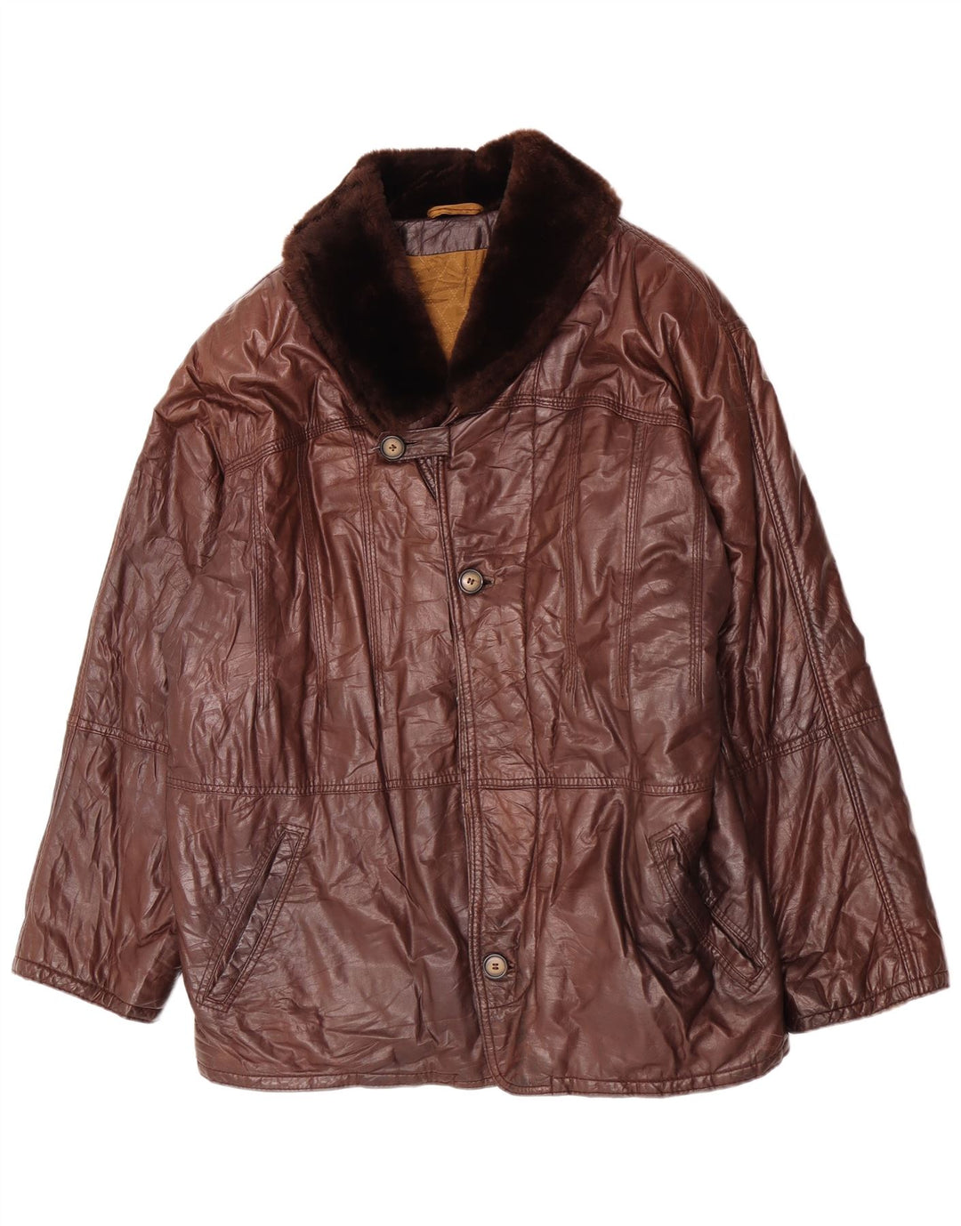 Giacca in pelle da uomo Douglas EU 52 XL Marrone Classica