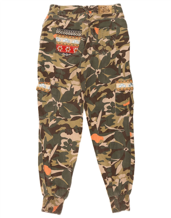 Pantaloni cargo da donna Desigual EU 38 Medium W29 L29 Verde mimetico