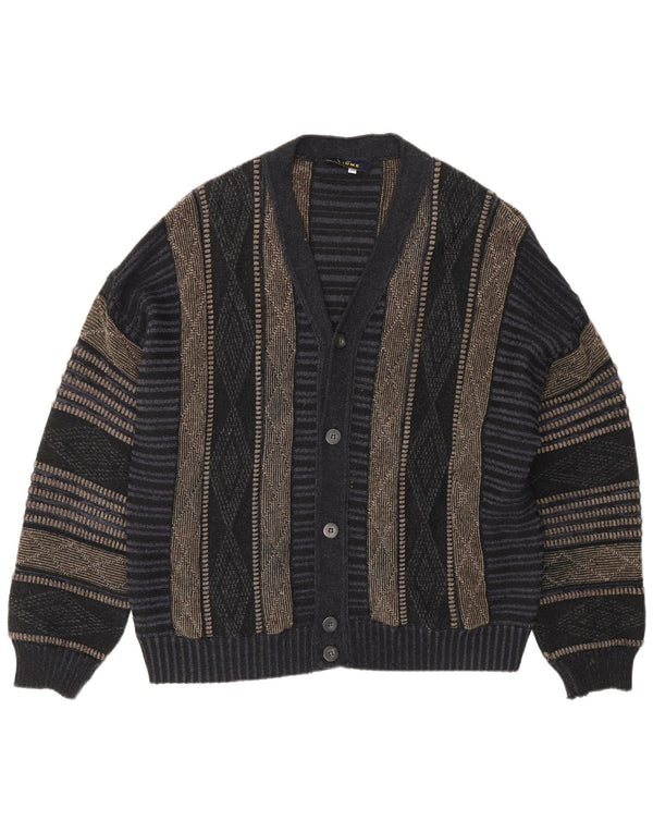 Maglione cardigan da uomo Fiume IT 50 Medio Blu Navy Argyle/Acrilico diamante