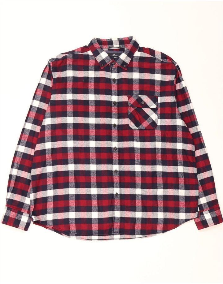Camicia in flanella vestibilità regolare da uomo Marks & Spencer Blue Harbour 2XL a quadri rossi