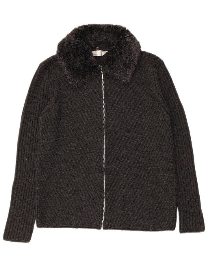Maglione cardigan da donna Marks & Spencer UK 12 Acrilico grigio medio
