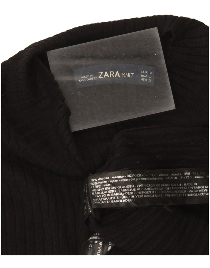 Abito maglione Zara da donna UK 12 viscosa nera media