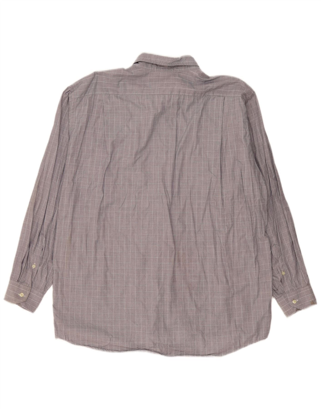 Camicia da uomo Lacoste taglia 42 grande cotone a quadri grigi