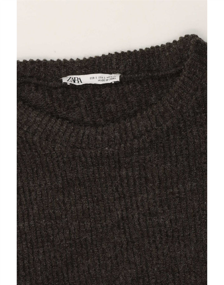 T-shirt oversize da donna Zara UK 10 piccola grigia