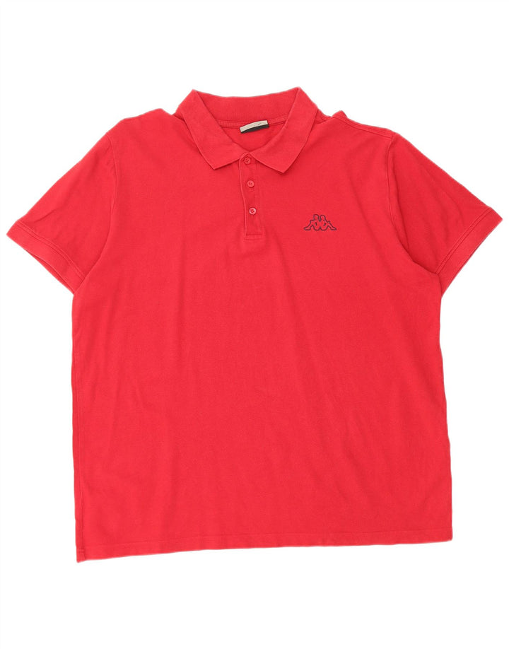 Polo KAPPA da uomo XL in cotone rosso