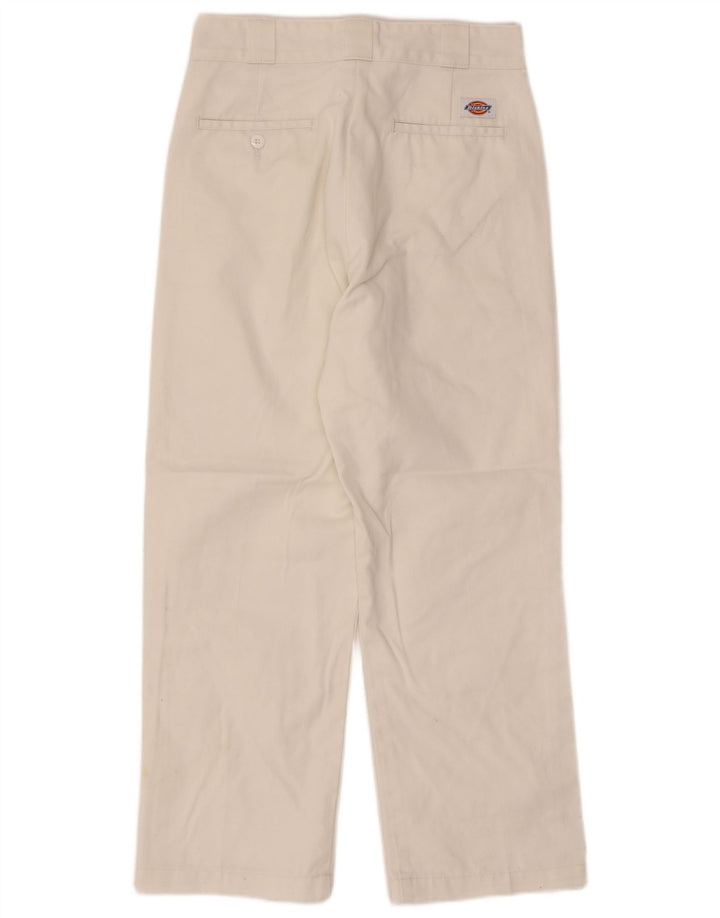 Pantaloni corti da donna a vita alta Dickies W28 L25 poliestere bianco
