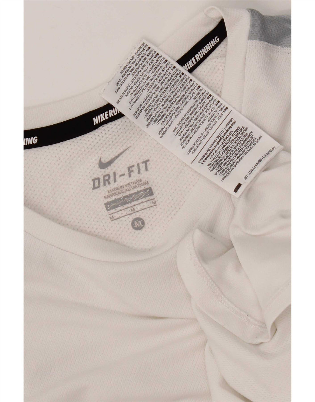 T-shirt Nike da uomo Dri Fit, top in poliestere color block bianco medio