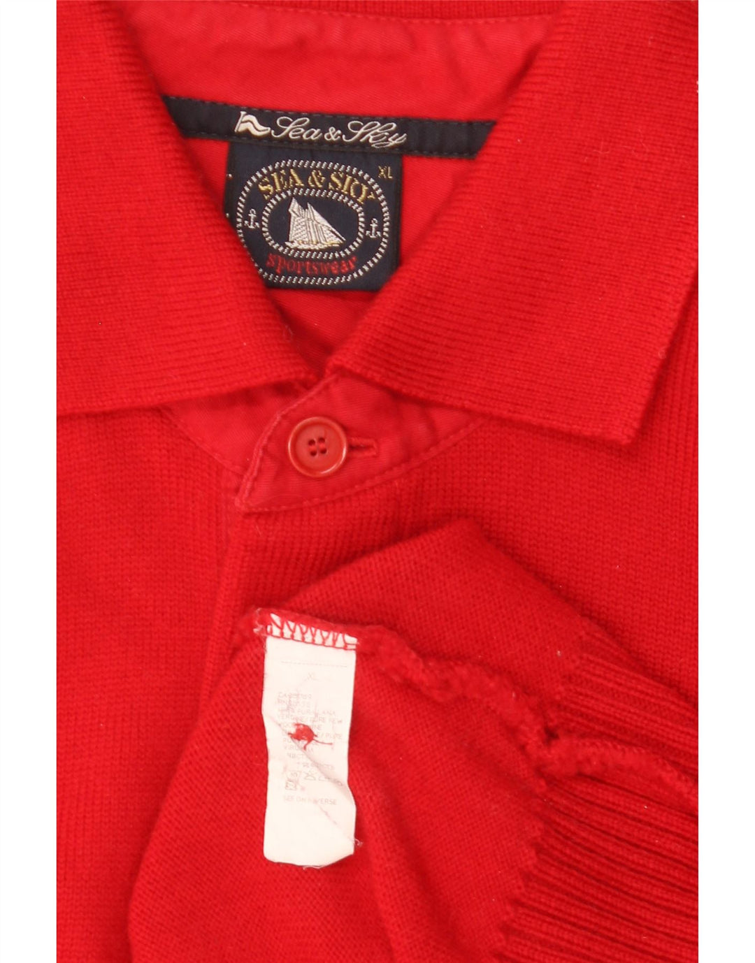 Maglione maglione collo alto da uomo Sea & Sky XL lana rossa