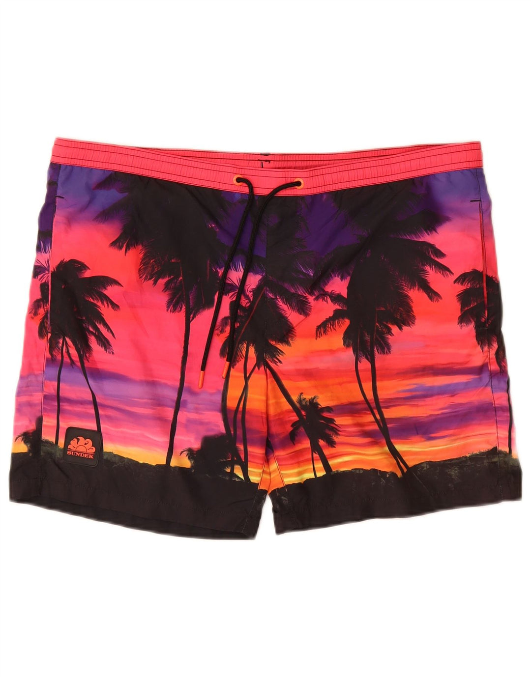 Pantaloncini da bagno da uomo SUNDEK piccoli hawaiani in poliestere multicolore