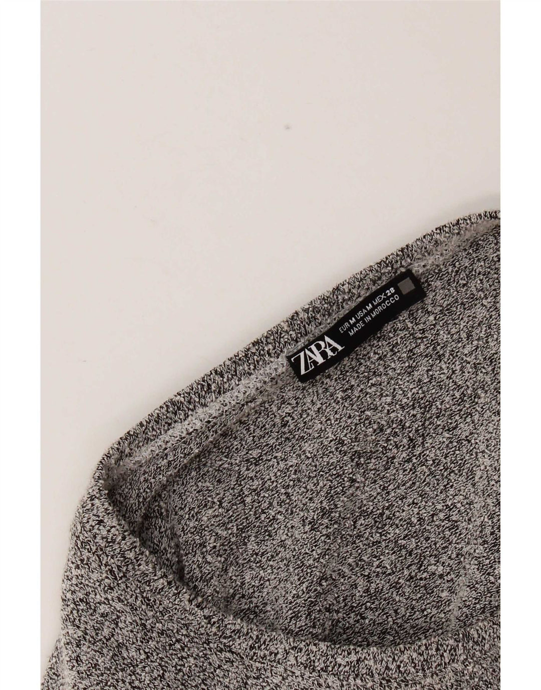Abito a trapezio a maniche lunghe da donna Zara UK 12 Grigio medio chiazzato