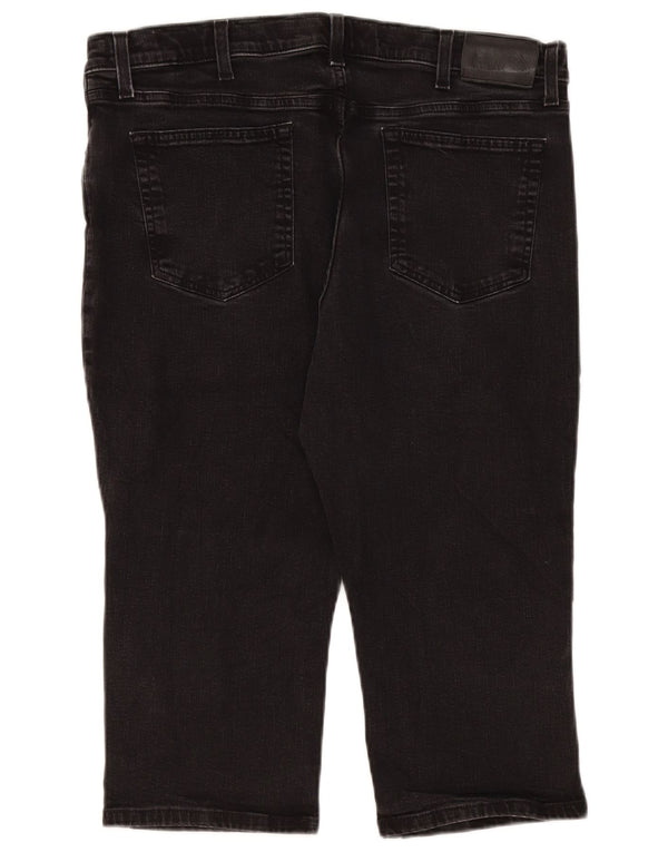 Tommy Hilfiger Uomo Droite Straight Capri Jeans W36 L20 Cotone Nero