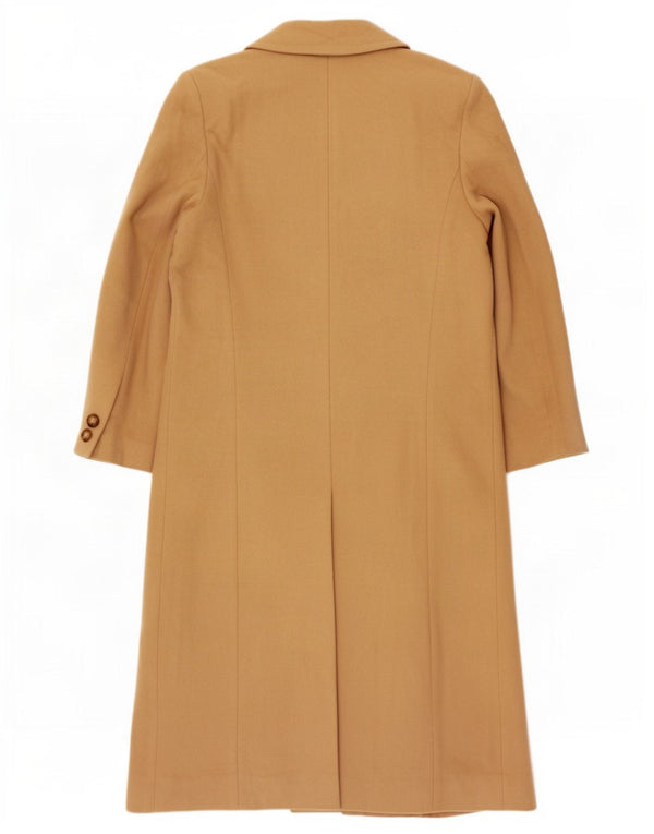 Cappotto doppiopetto da donna Marks & Spencer UK 10 Small Beige New Wool