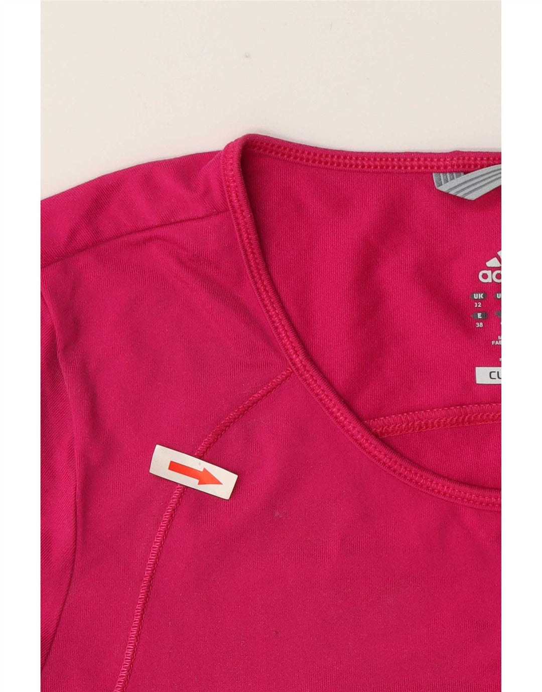 Maglietta Adidas Climalite da donna Top UK 12 rosa medio