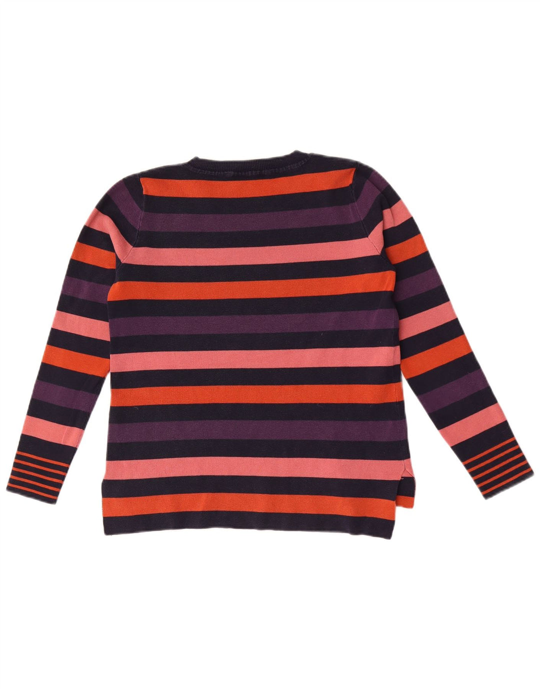 Maglione maglione girocollo da donna Oasis UK 10 piccolo a righe multicolore