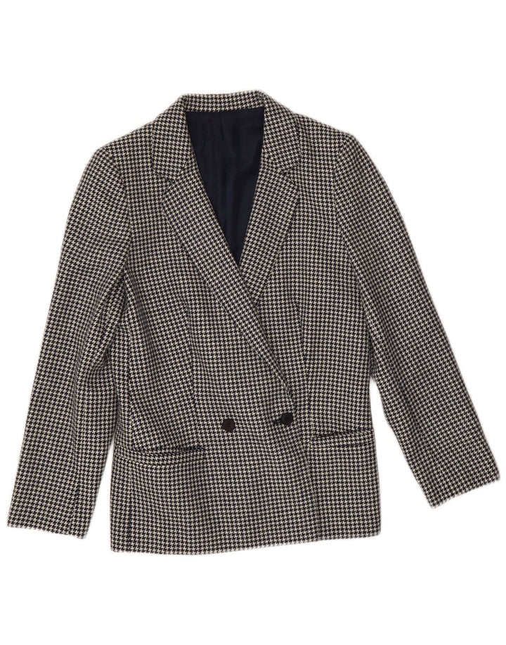 Giacca Blazer Donna Arezia IT 42 Medio Blu Navy Pied De Poule