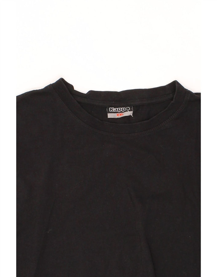 KAPPA Mens T-Shirt Top 2XL Black Cotton Vintage Kappa and Second-Hand Kappa from Messina Hembry 