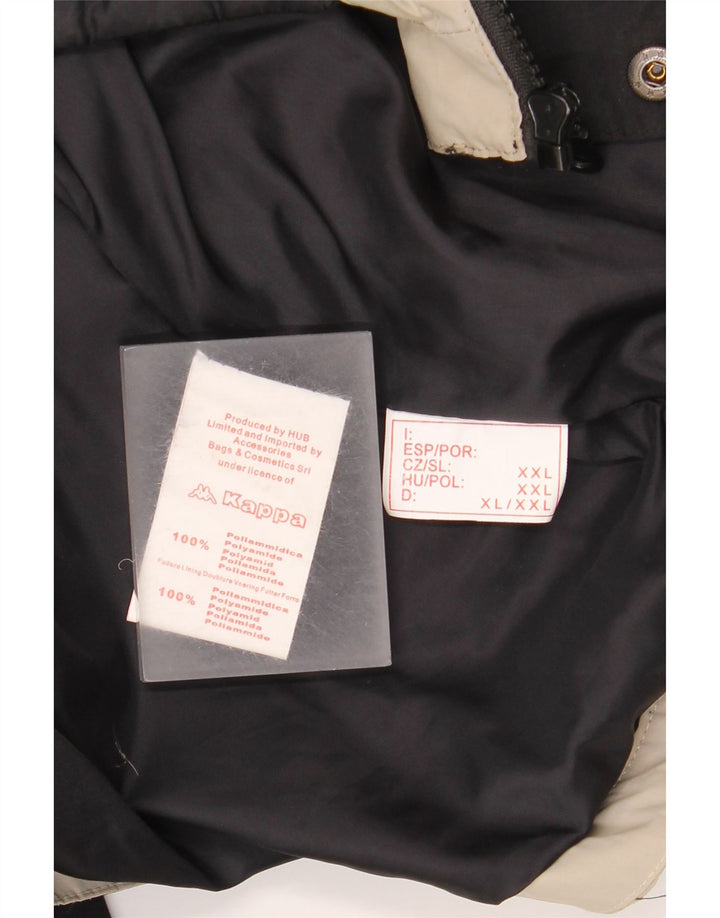 Giacca a vento da uomo Kappa UK 44 2XL Poliammide color block nero