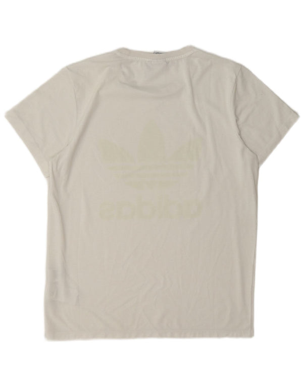 T-shirt grafica oversize da donna Adidas UK 8 piccola bianca